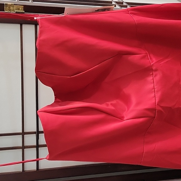 Formal Strapless Red Gown, Size 16 - Picture 3 of 3